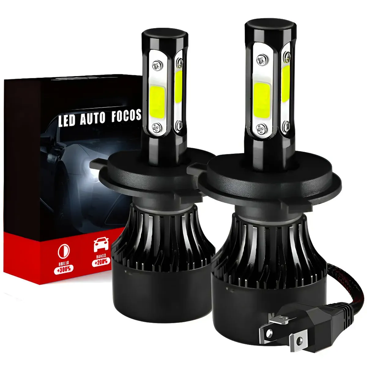 ONE PIXEL - Kit De Luces Focos Led 4 Lados Bombillos Impermeable Para Carro o Moto