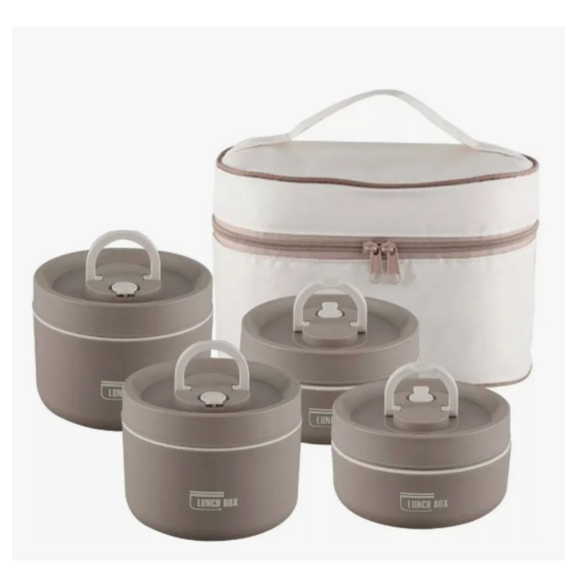 GENERICO - Lonchera Recipientes Portatil Porta Comida Termica De 4 Piezas Con Estuche