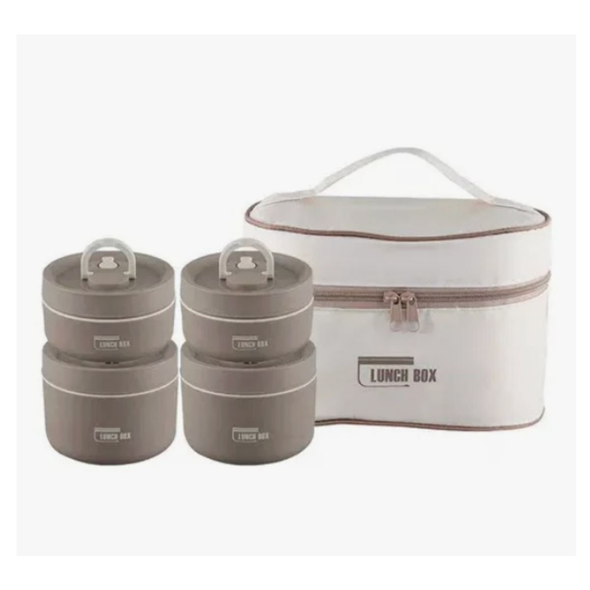 GENERICO - Lonchera Recipientes Portatil Porta Comida Termica De 4 Piezas Con Estuche