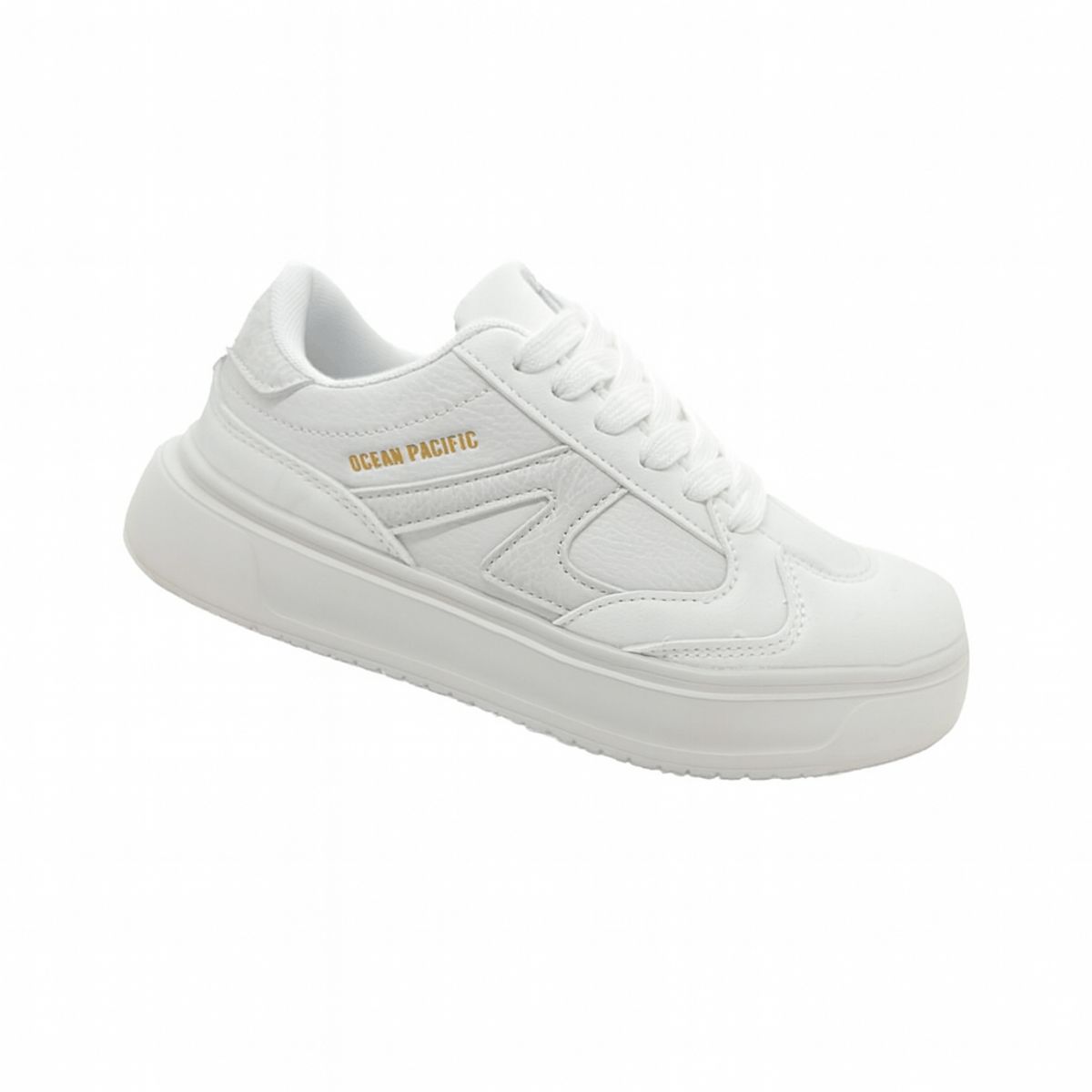 OCEAN PACIFIC - Tenis OP Doni Classic para Mujer color Blanco y Beige