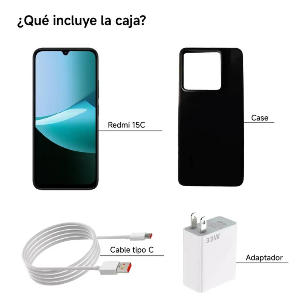 XIAOMI - Celular REDMI 15C 256GB 4G Negro