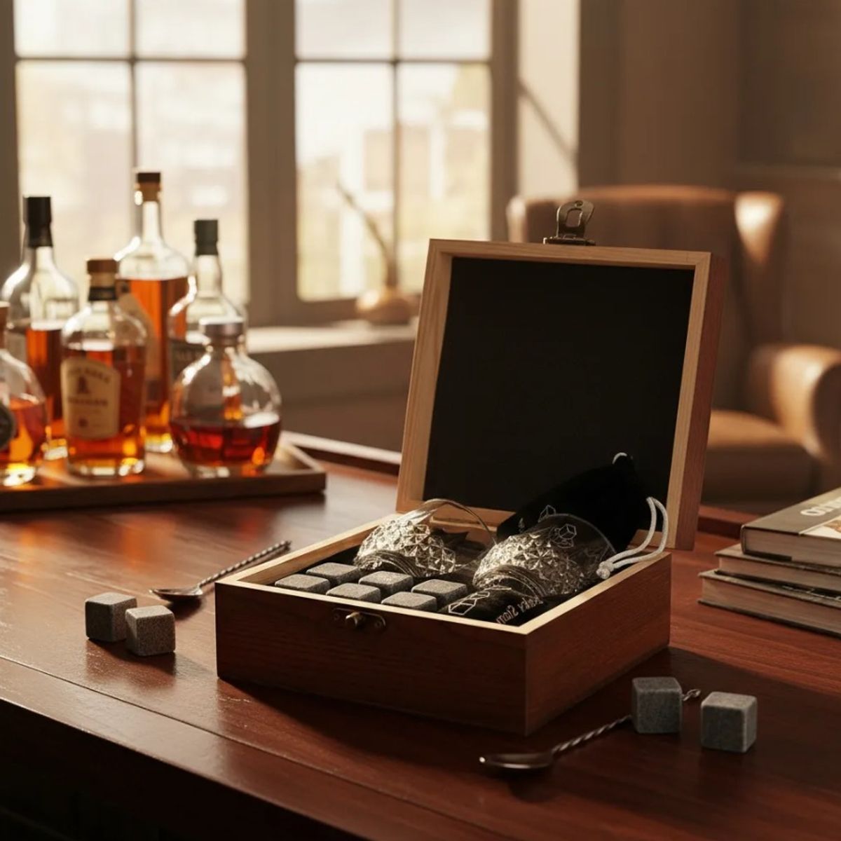 ORIGINAL HEALTH - Set de Whisky Premium Regalo Clásico y Elegante para Papá