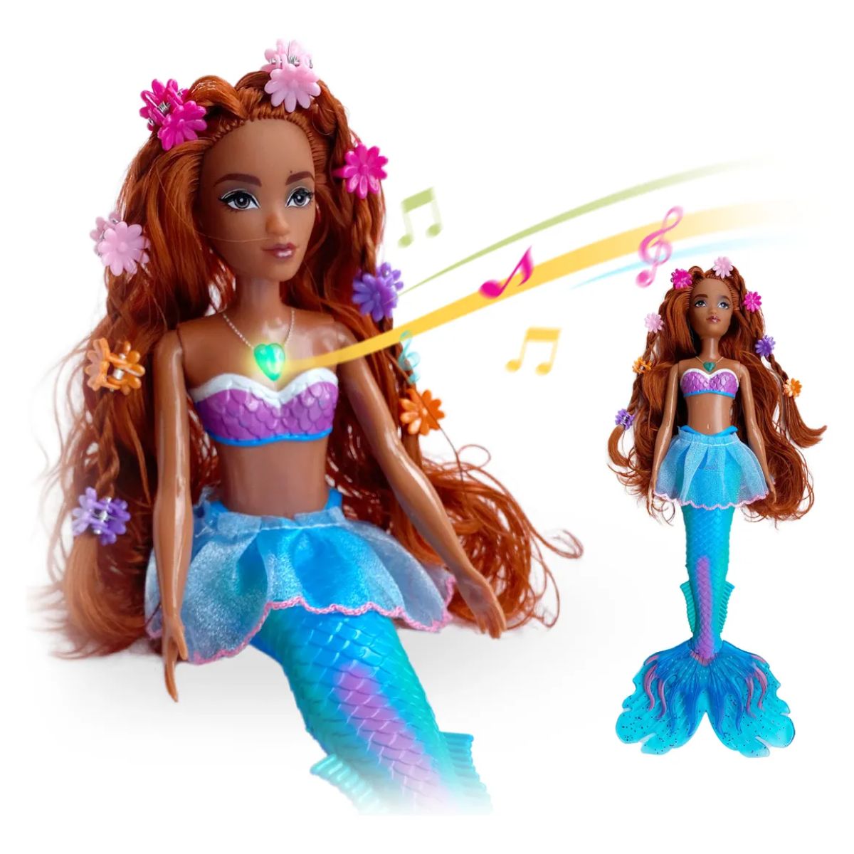 GENERICO - Muñeca Princesa Sirena Luces Musical  Niña Infantil