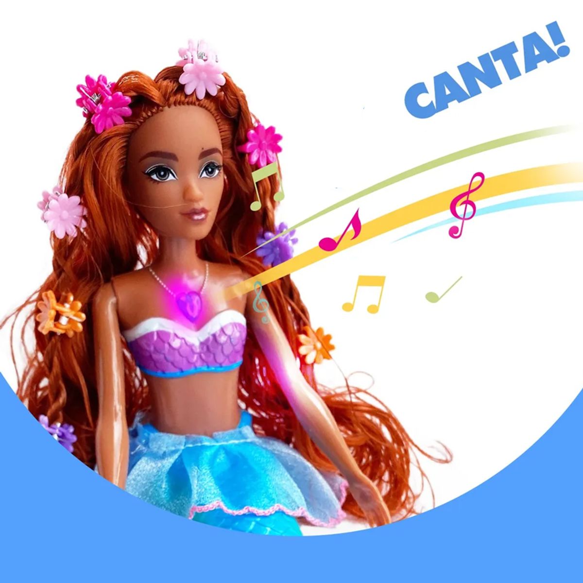 GENERICO - Muñeca Princesa Sirena Luces Musical  Niña Infantil