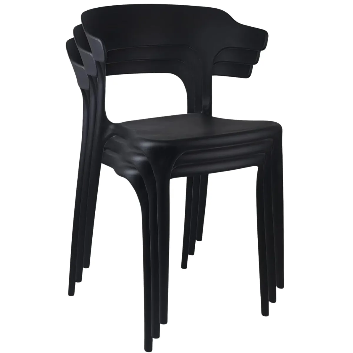 MOBLIHOUSE - Silla De Comedor Génova Apilable Para Interior y Exterior