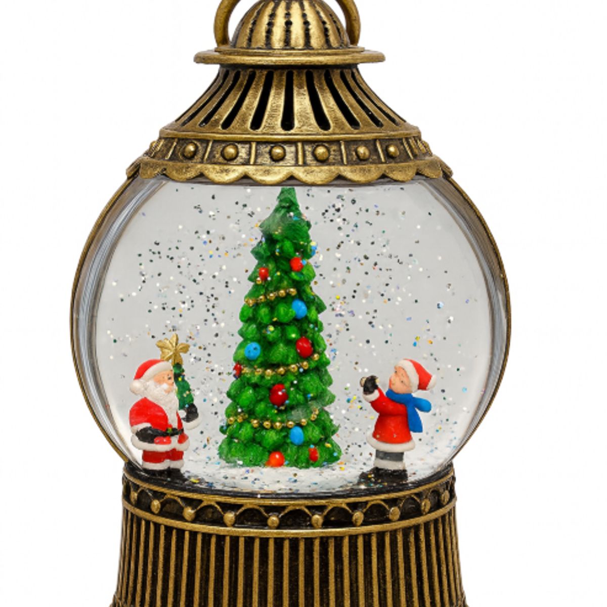 GENERICO - Esfera Bola Navideña Decorativa con Papa Noel y Luz Con Efecto Nieve, Adorno Navideño Elegante 22