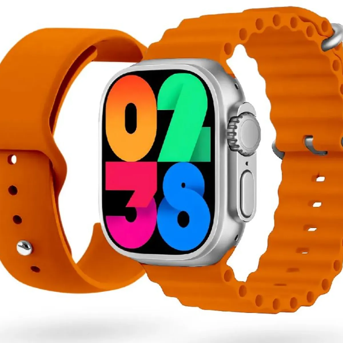 MOBULA - Smartwatch Iw10 Ultra Deportivo Naranja  Bluetooth 53 48h Batería Ip67