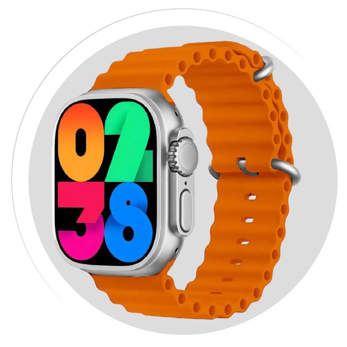MOBULA - Smartwatch Iw10 Ultra Deportivo Naranja  Bluetooth 53 48h Batería Ip67