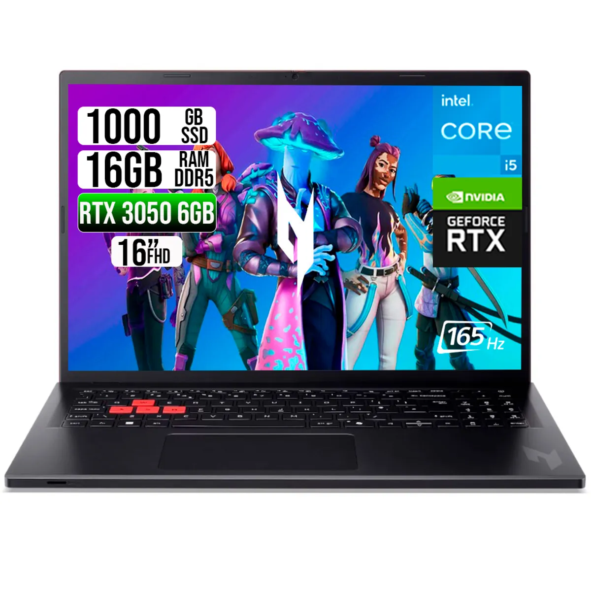 ACER - PORTATIL ACER NITRO LITE INTEL I5-13420H RTX 3050 6GB SSD 1TB RAM 16GB 16" FHD 165Hz