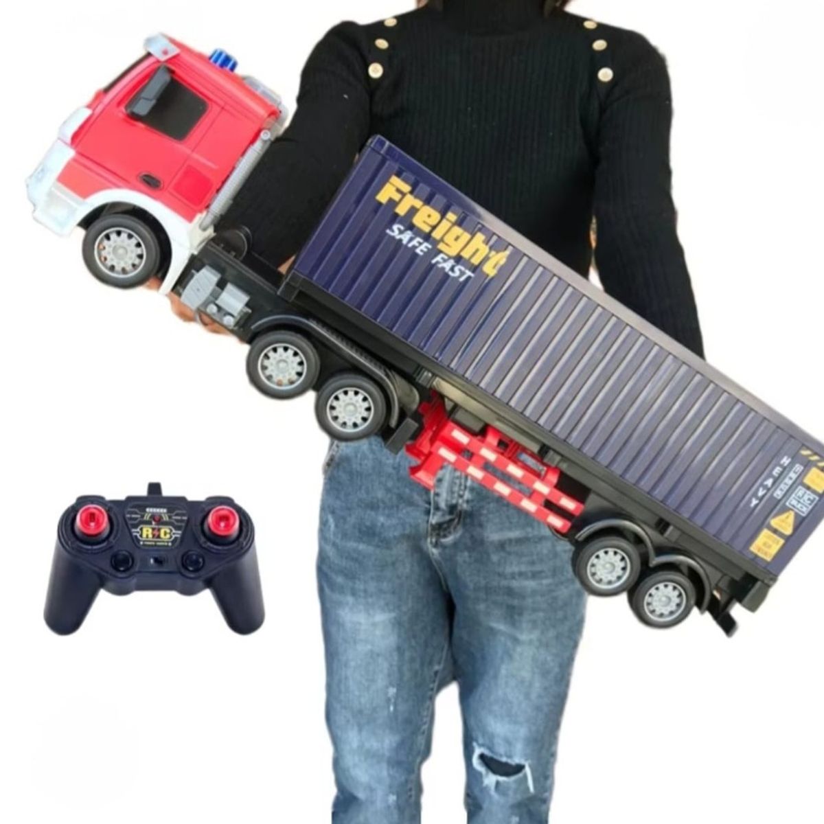 GENERICO - Camion Trailer Tractomula de Gran tamaño Control Remoto