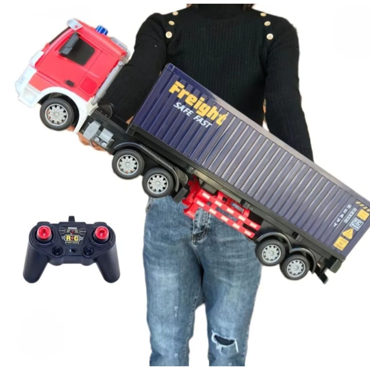 GENERICO - Camion Trailer Tractomula de Gran tamaño Control Remoto