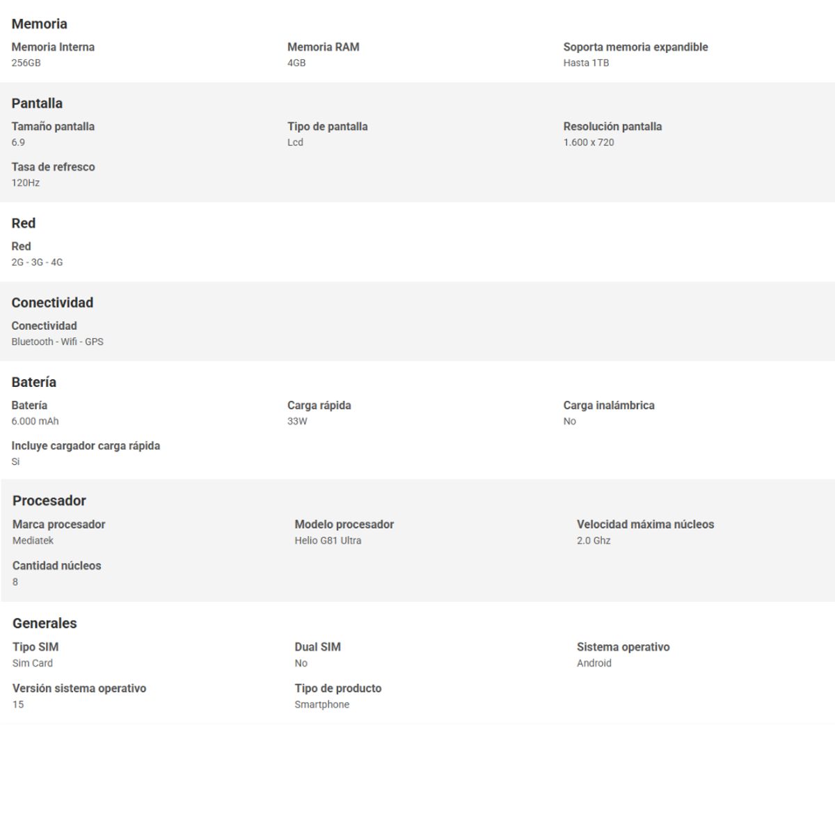 XIAOMI - Celular Xiaomi Redmi 15C 4G 128Gb 4Ram Azul