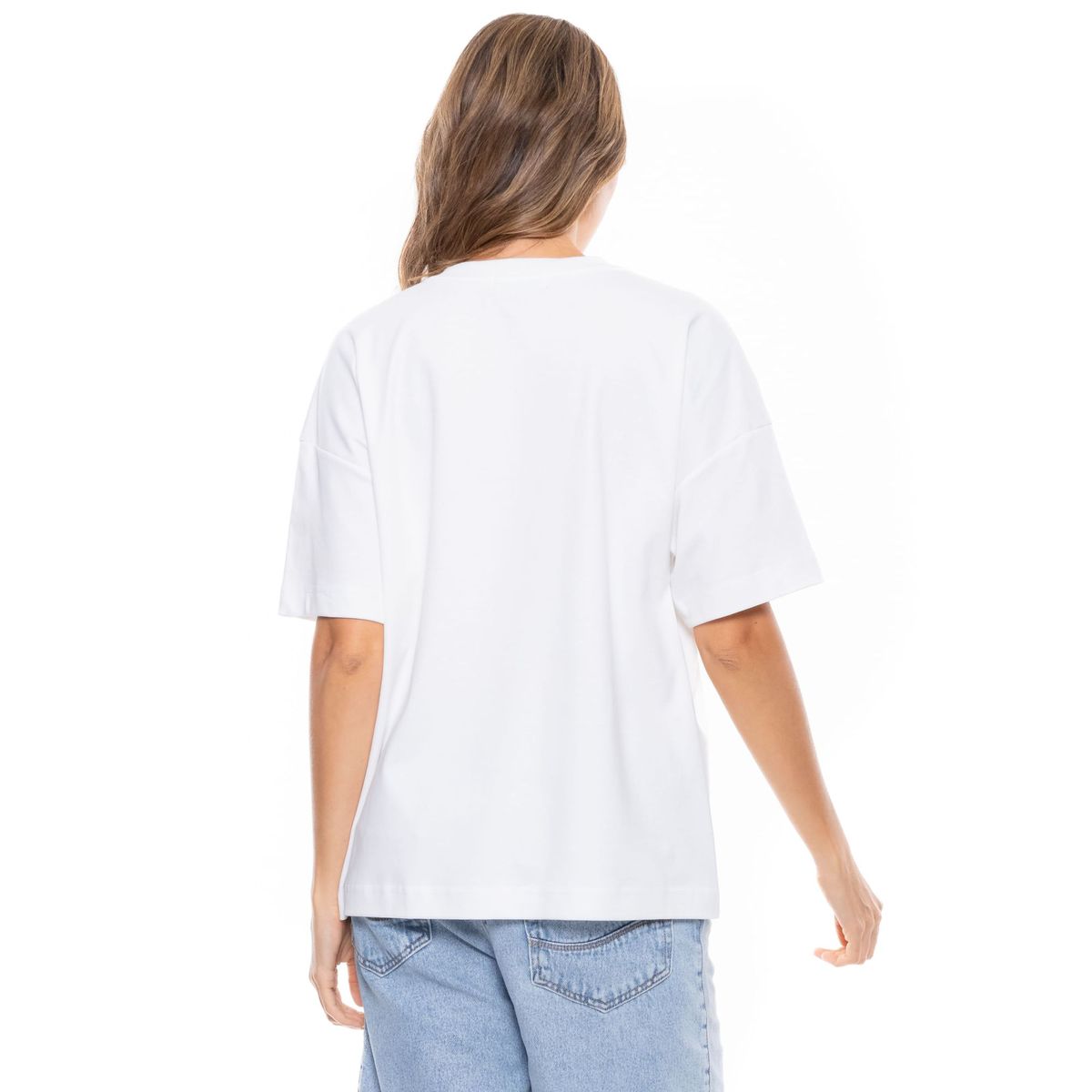 COLOR BLUE - Camiseta Manga Corta Con Estampado En Frente