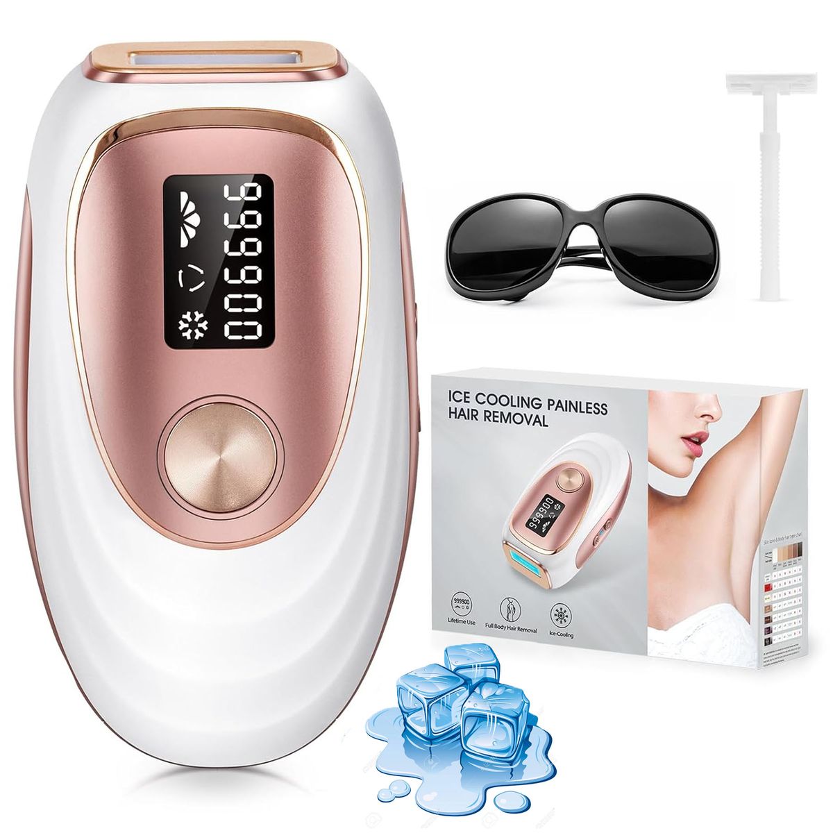 ONE PIXEL - Depiladora Laser Eléctrica IPL Permanente Profesional Reducción y Enfriamiento