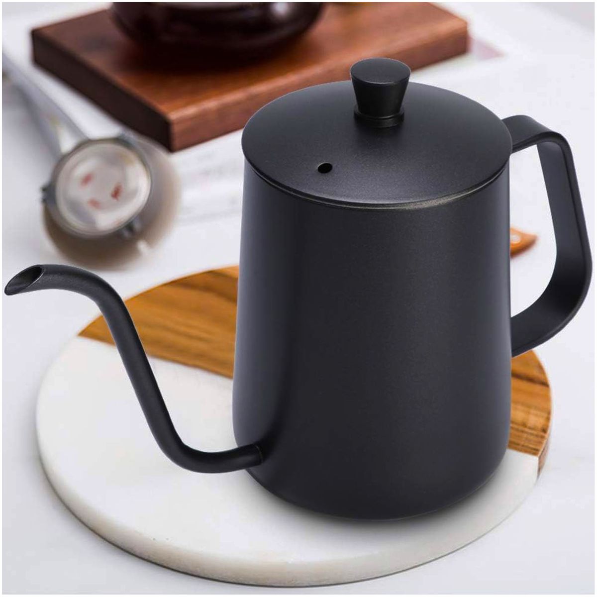 ONE PIXEL - Mini Tetera Hervidora Cuello De Cisne Para Cocina Moderna 350ml