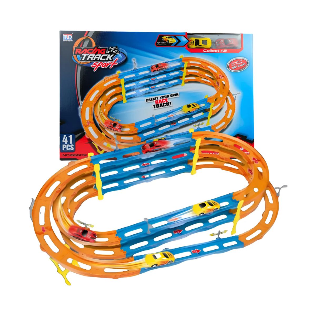 GENERICO - Pista De Carreras De Coches Ovalada Para Niños Impulso