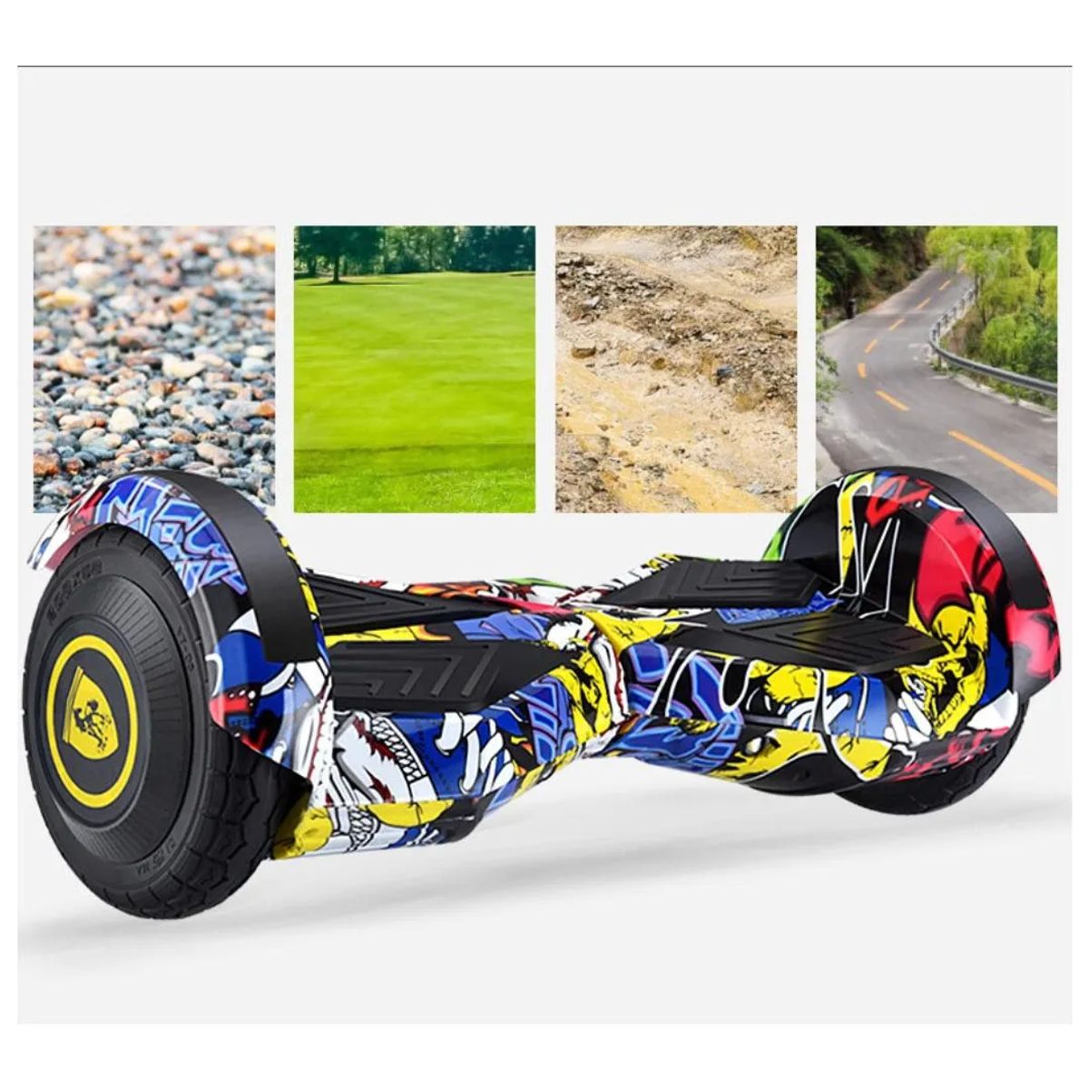 AMERICAN GENERICS - Malumeta Eléctrica Scooter Hoverboard Bluetooth Led 8 Inch