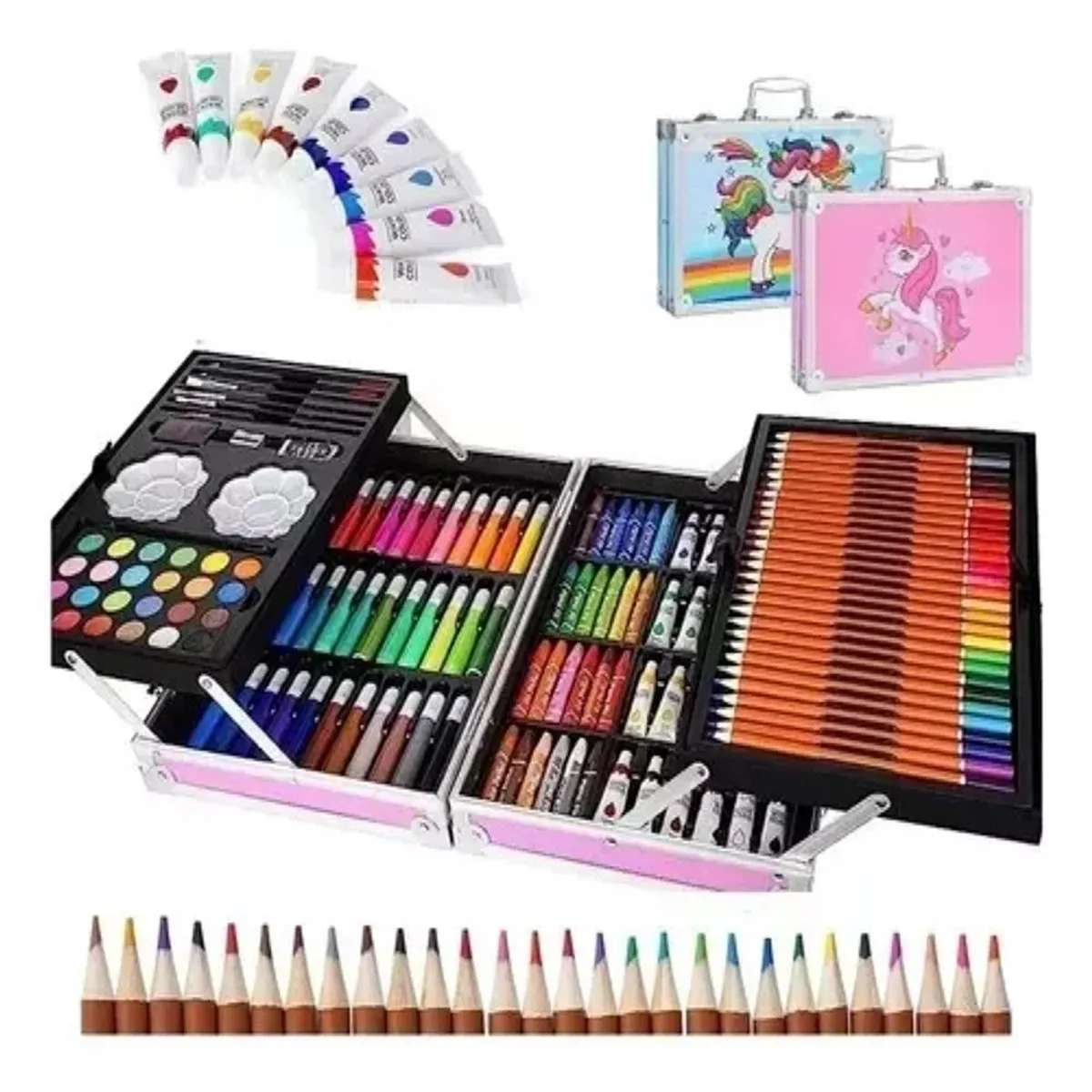CUC - Kit/Set De Arte Niños Maletin Metalico 145 Piezas
