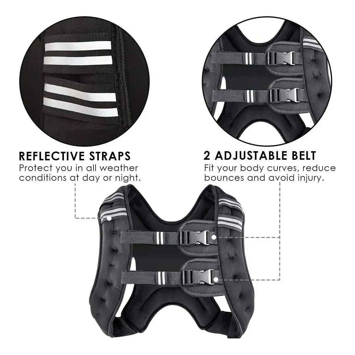 GENERICO - Chaleco Entrenamiento Peso 5kg Gym Crossfit Equipo Fitness