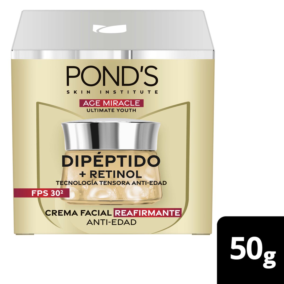 PONDS - Crema Facial PONDS Reafirmante Antiedad Dipéptidos + Retinol 50g