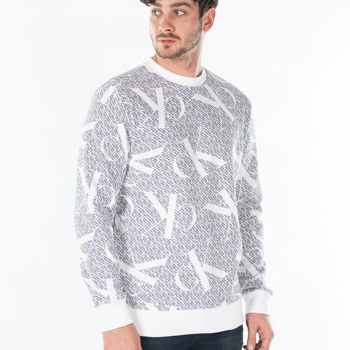 CALVIN KLEIN - Saco blanco con estampado de monograma Calvin Klein