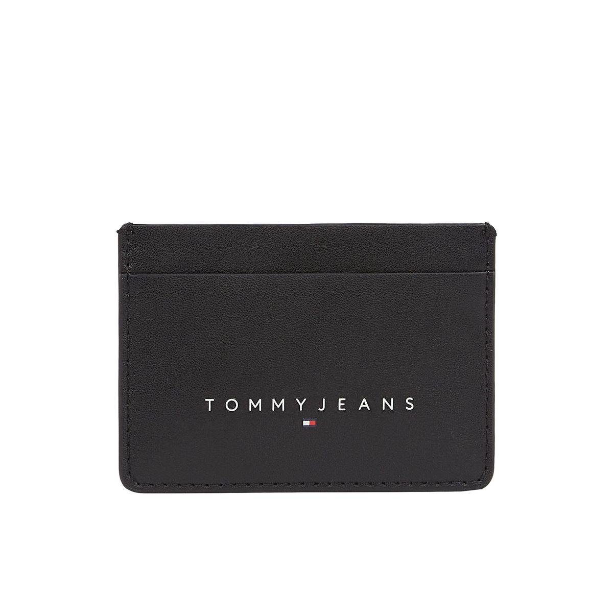 TOMMY HILFIGER - Tarjetero negro con logo lineal Tommy Hilfiger