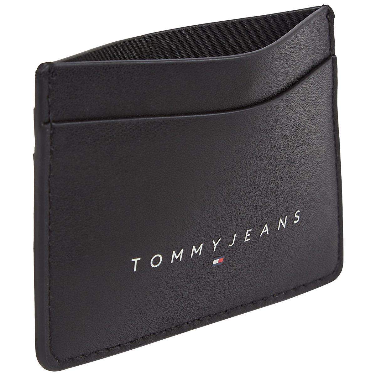 TOMMY HILFIGER - Tarjetero negro con logo lineal Tommy Hilfiger