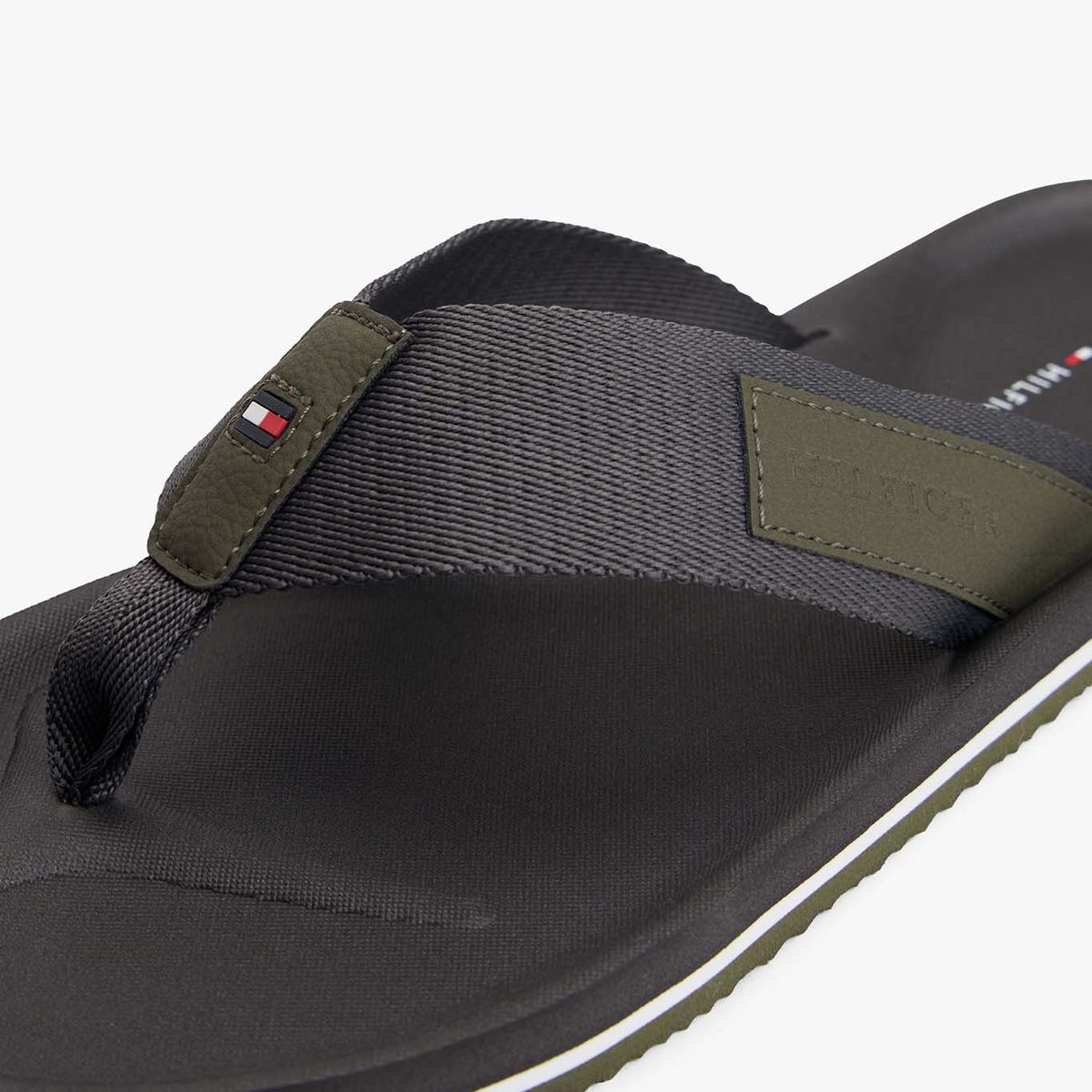 TOMMY HILFIGER - Sandalias gris con logo engomado Tommy Hilfiger