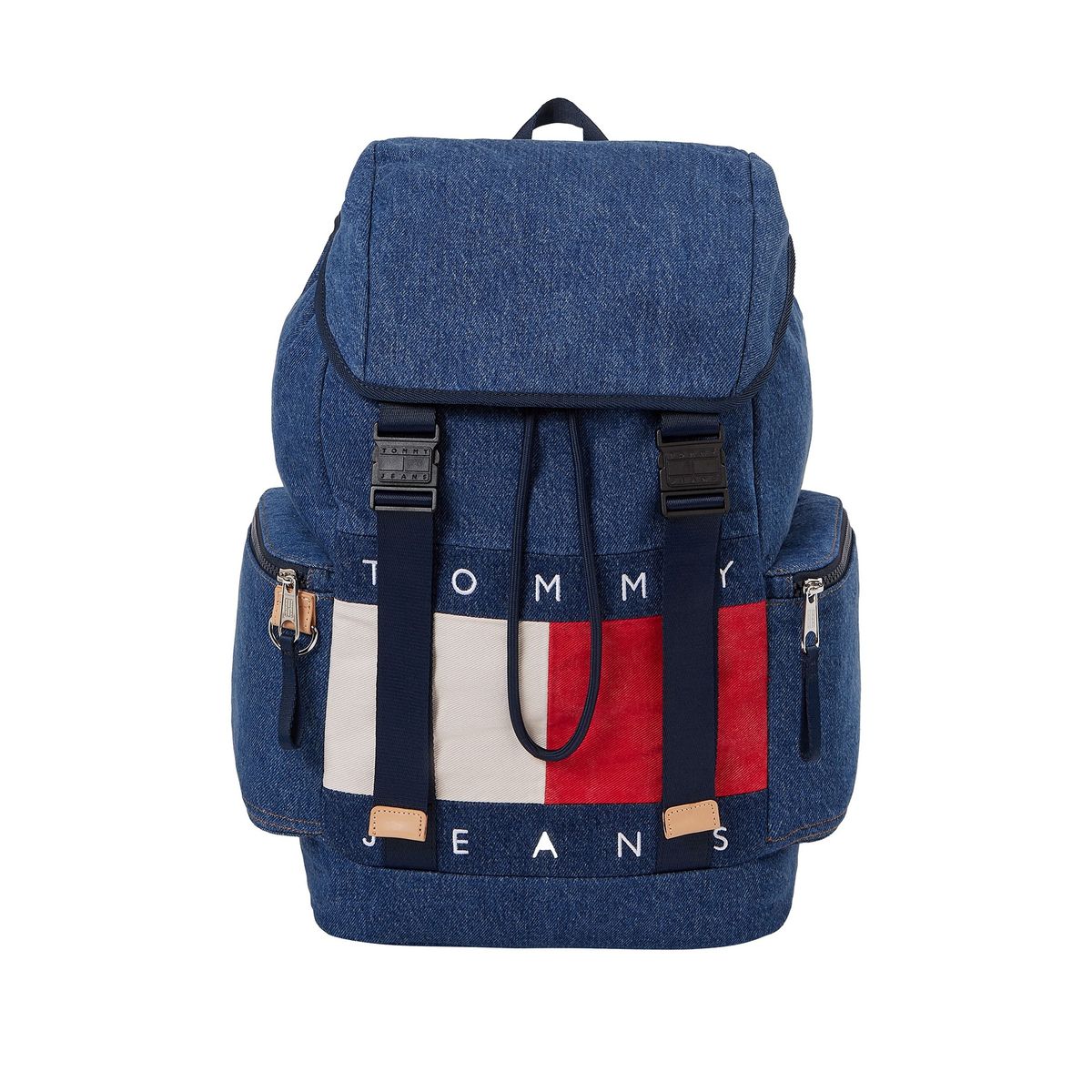 TOMMY HILFIGER - Morral azul de tejido denim Tommy Hilfiger