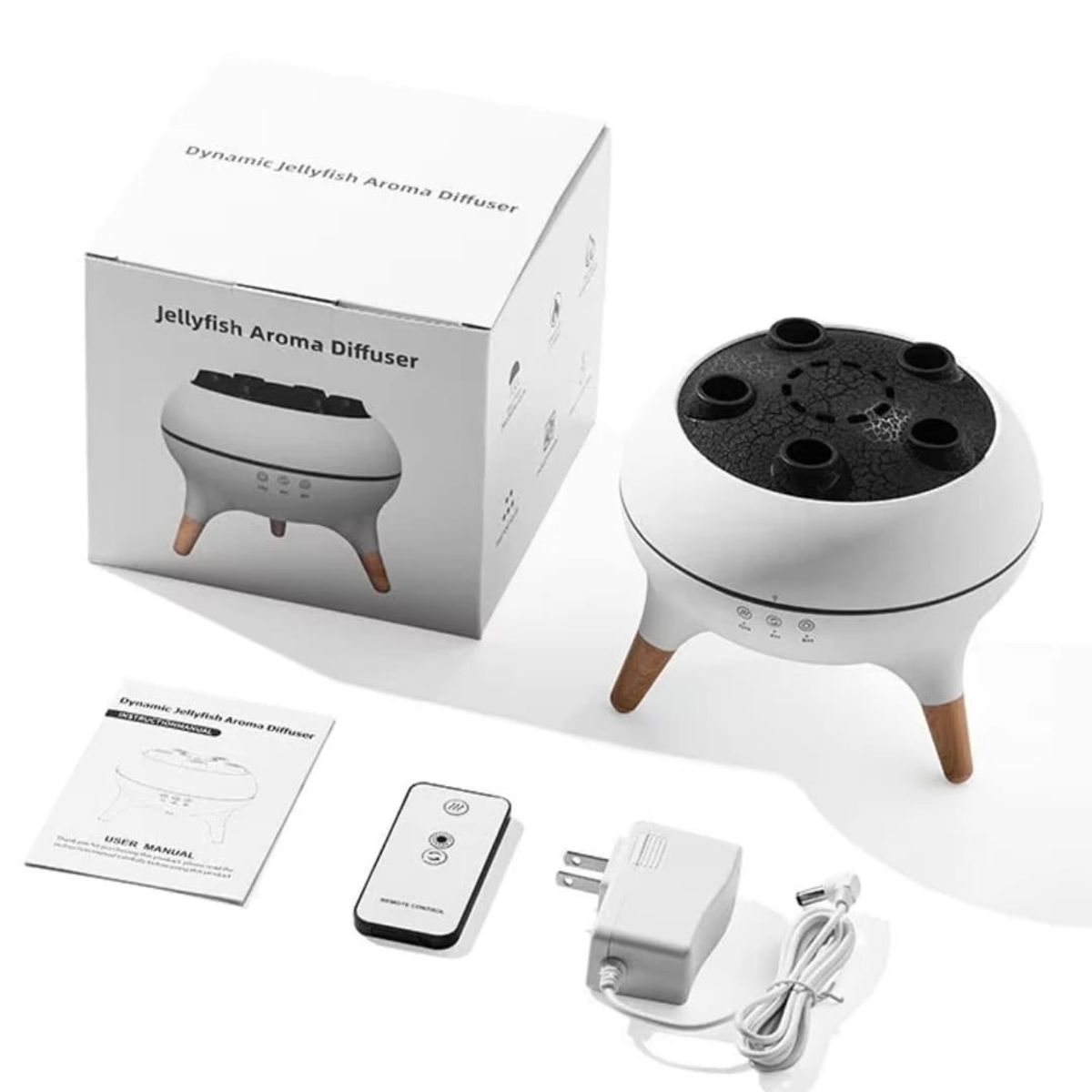 GENERICO - Humidificador Difusor Ultrasónico Medusa 6 En 1 Silencioso