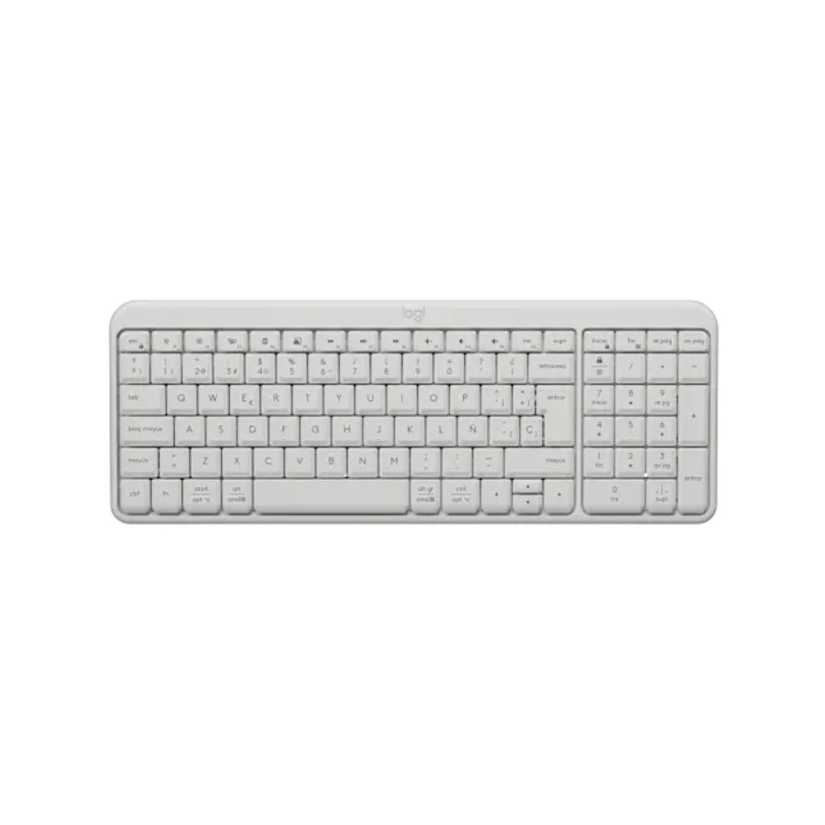 LOGITECH - Teclado Logitech K250 Compacto Inalámbrico Bluetooth Off-White