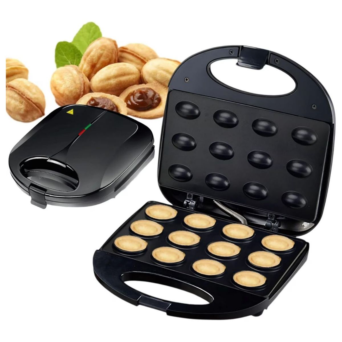 GENERICO - Máquina para Hacer Galletas de Nuez x 12 750W Antiadherente