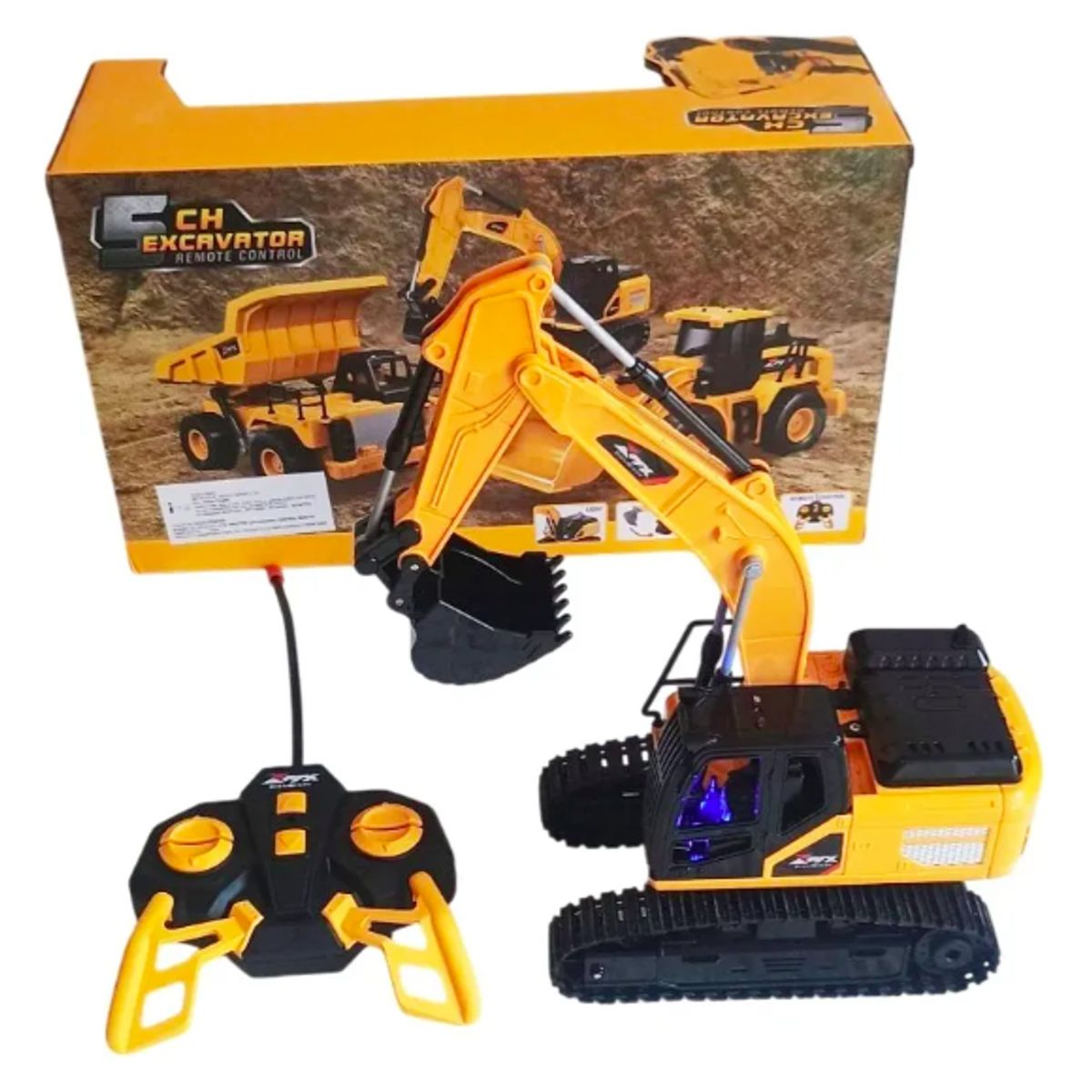 GENERICO - Juguete Retroexcavadora Control Remoto Luces Y Sonido