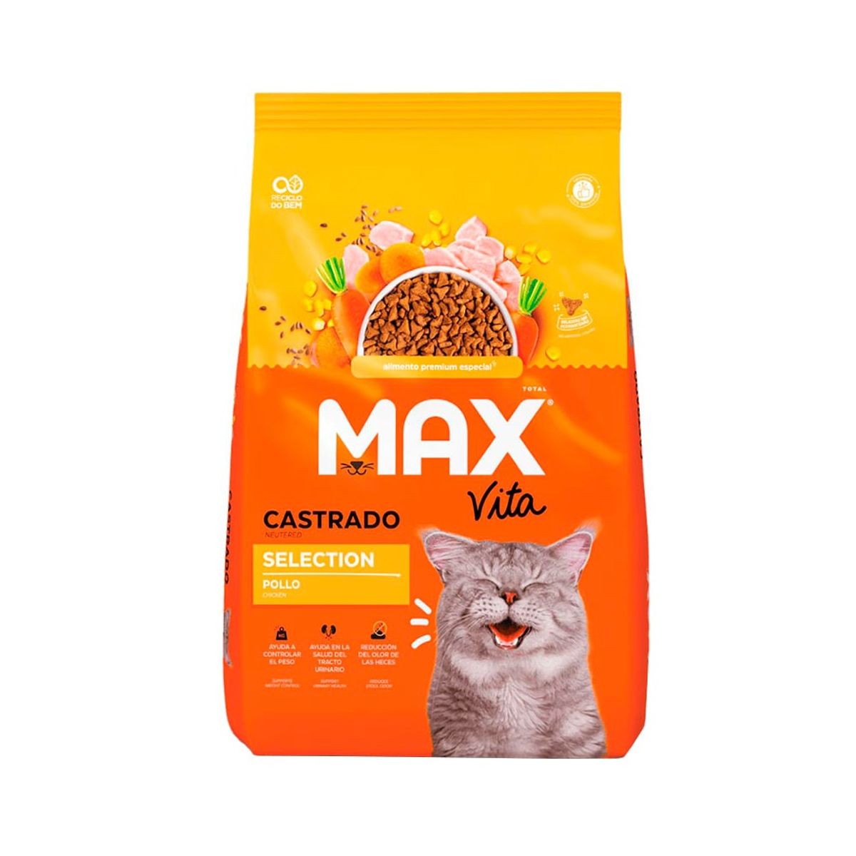 TOTAL MAX - Alimento Max Vita Gato Castrado - Pollo 20Kg