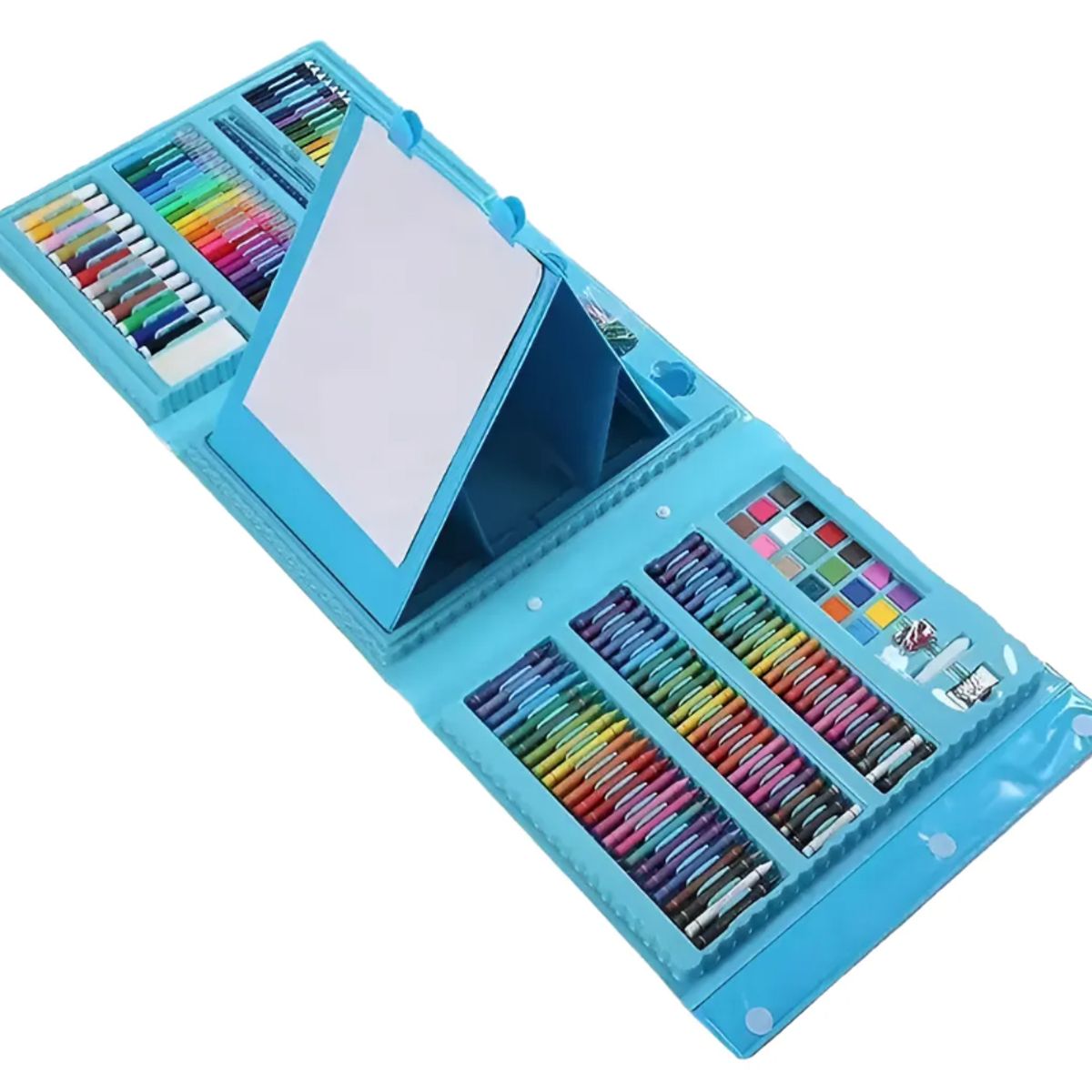 GENERICO - Set De Arte Para Niños 208 Piezas Portátil Crayon Colores Color Azul