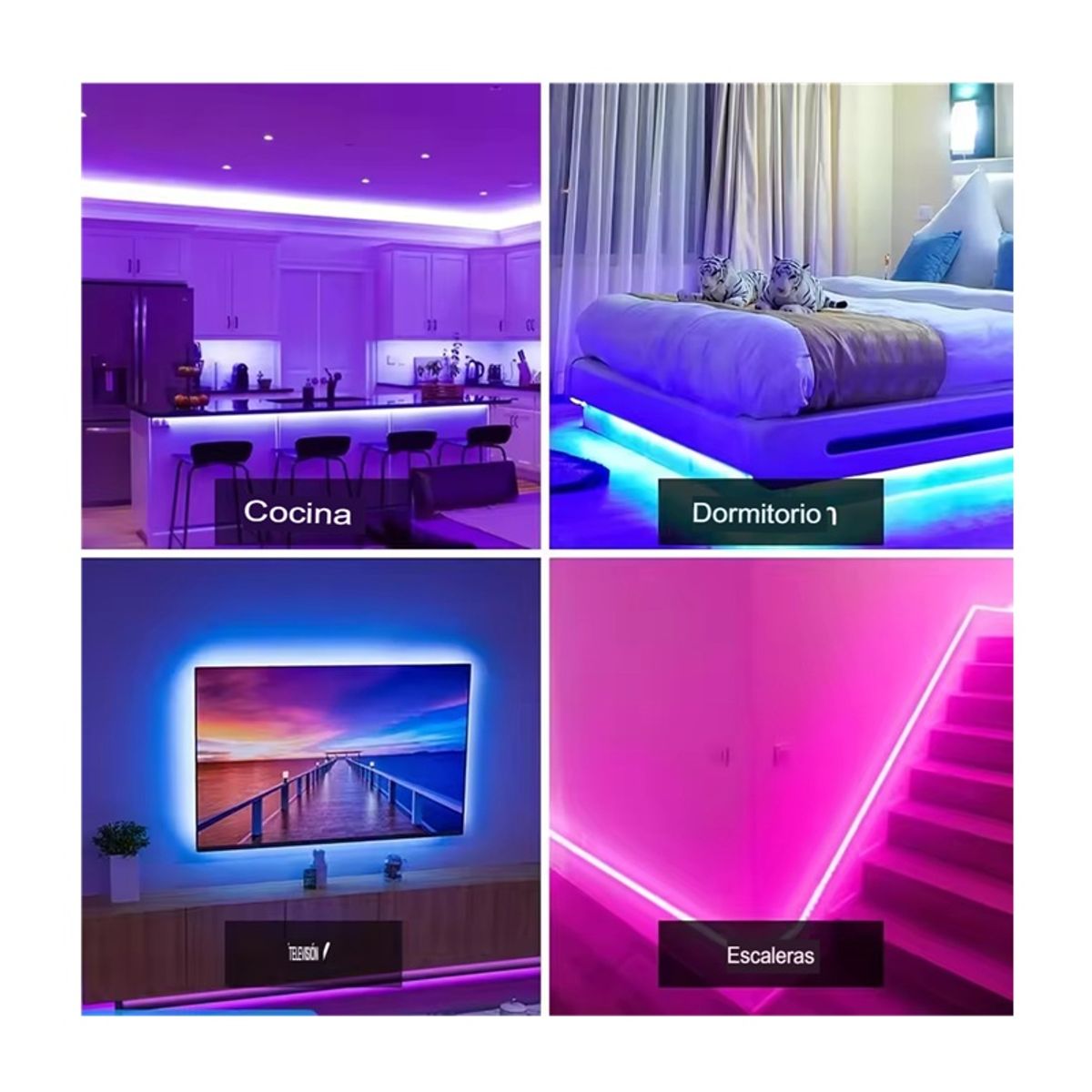 GENERICO - Tira De Luces Led Usb RGB + Control Bluetooth 10Metros