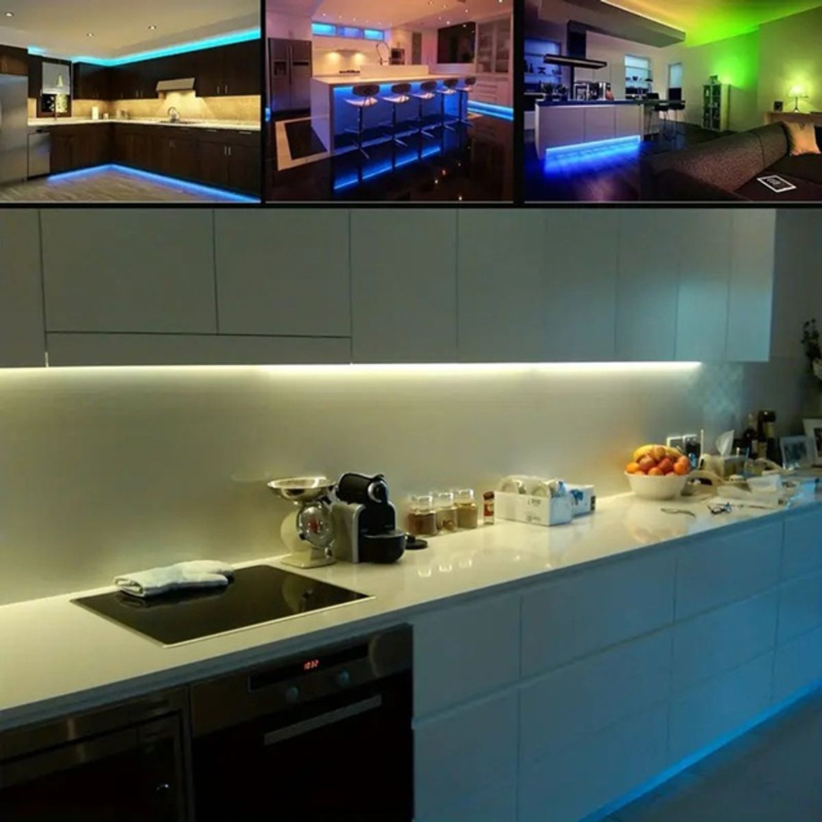 GENERICO - Cinta Led Tira Luces 30m Rgb Multicolor Control Y Bluetooth