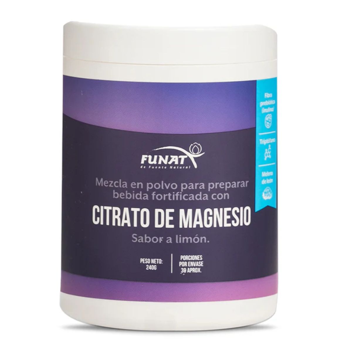 FUNAT - ALIMENTO EN POLVO PARA PREPARAR BEBIDA CON SABOR A LIMON X 240GFUNAT