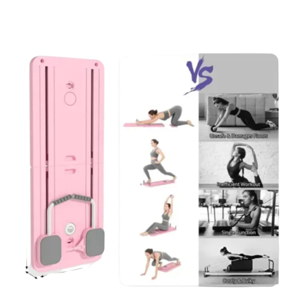 GENERICO - Tabla De Pilates Ejercicios Multifuncional Plegable Portatil