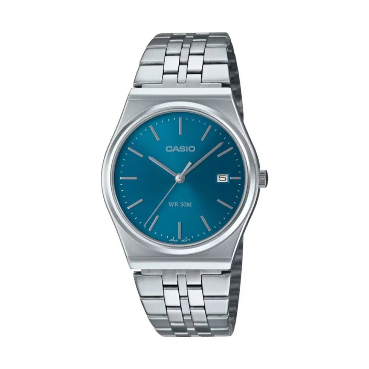 CASIO - Reloj Casio Moderno MTP-B145D-2A2 Azul Metalico Elegante Para Hombre