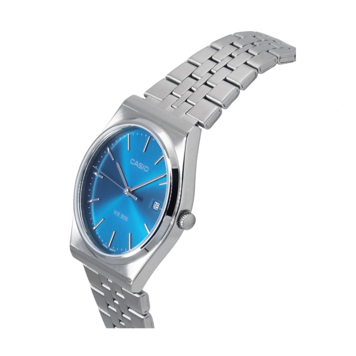 CASIO - Reloj Casio Moderno MTP-B145D-2A2 Azul Metalico Elegante Para Hombre