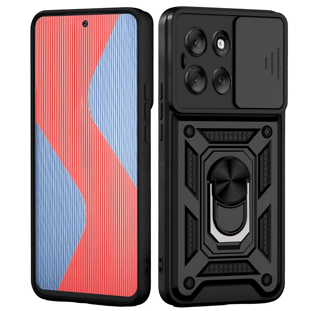 GENERICO - Funda Case Protector Cámara Slider Compatible Motorola G86 Power Negro