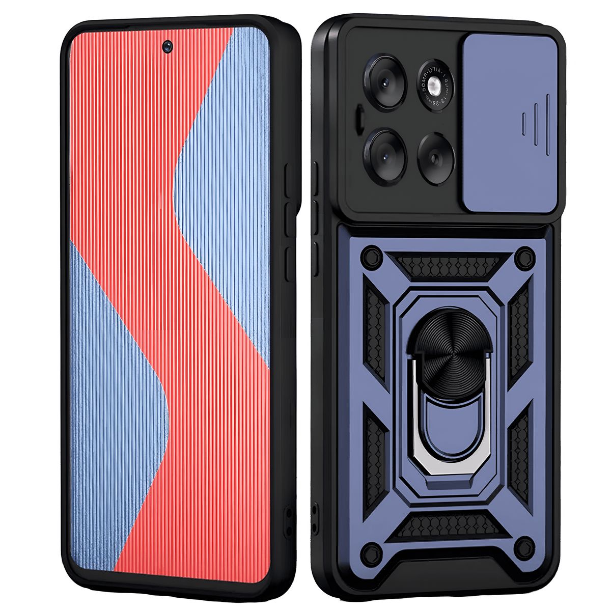 GENERICO - Funda Case Protector Cámara Slider Compatible Motorola G86 Power Azul