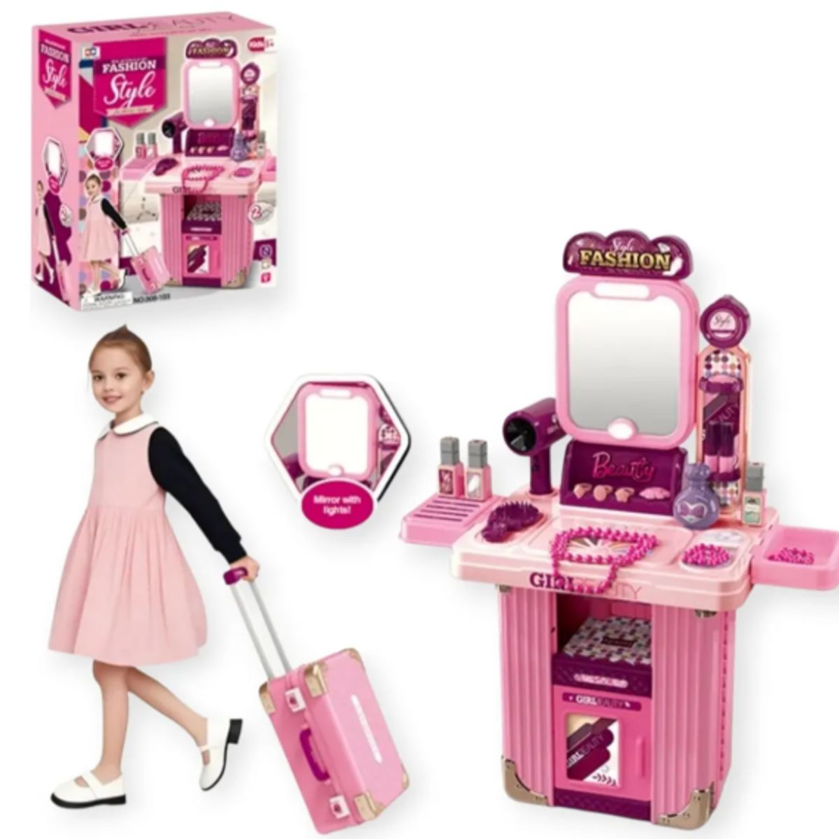 GENERICO - Juguete Didactico Niñas Kit Maleta Tocador