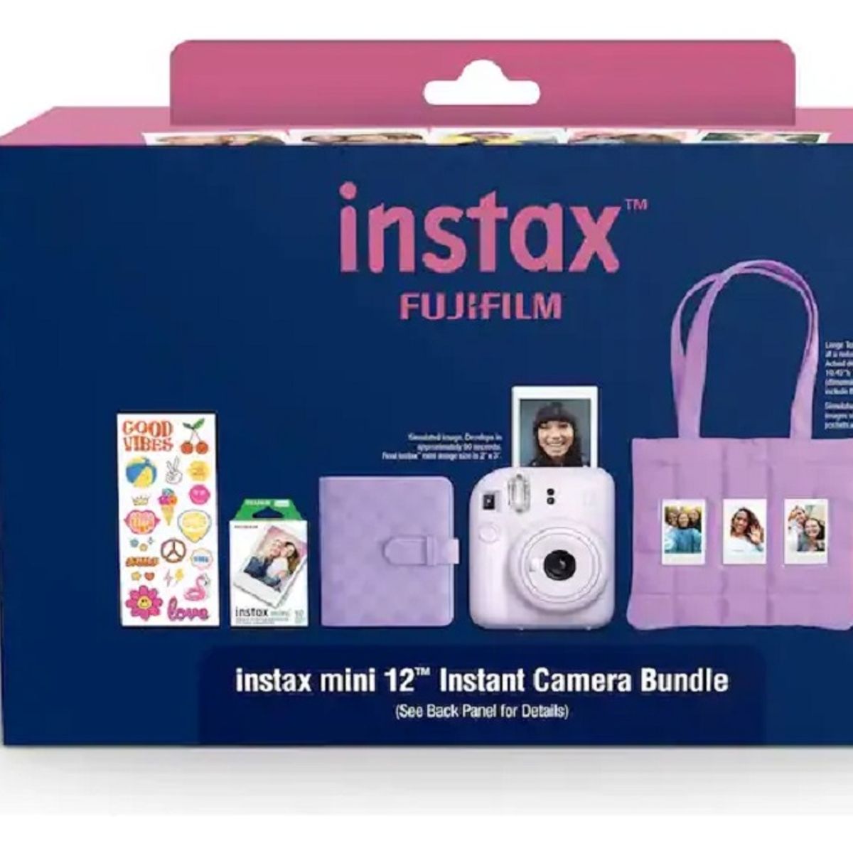 FUJIFILM - Cámara Instantánea Fujifilm Instax Mini 12 Combo Bundle Lila