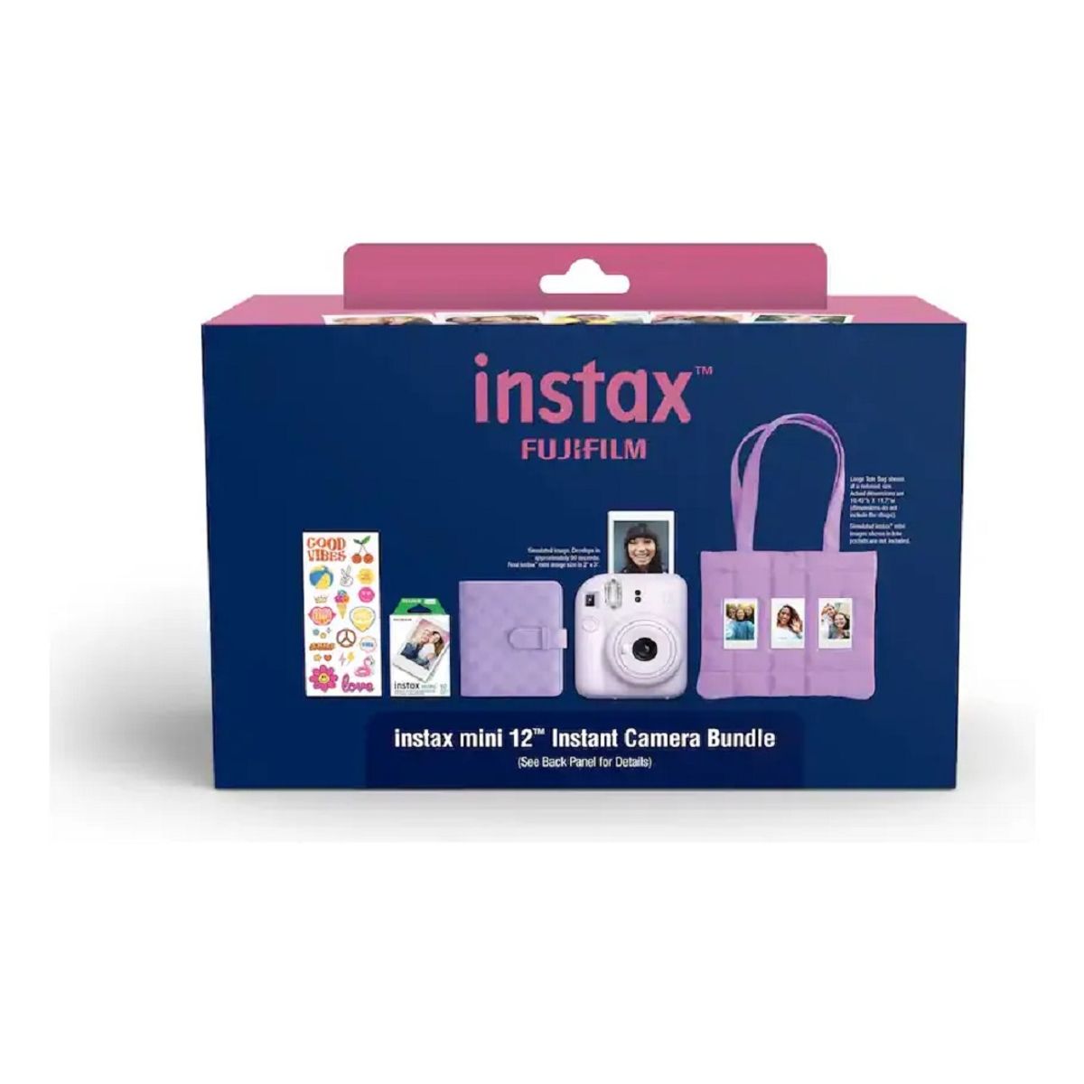 FUJIFILM - Cámara Instantánea Fujifilm Instax Mini 12 Combo Bundle Lila