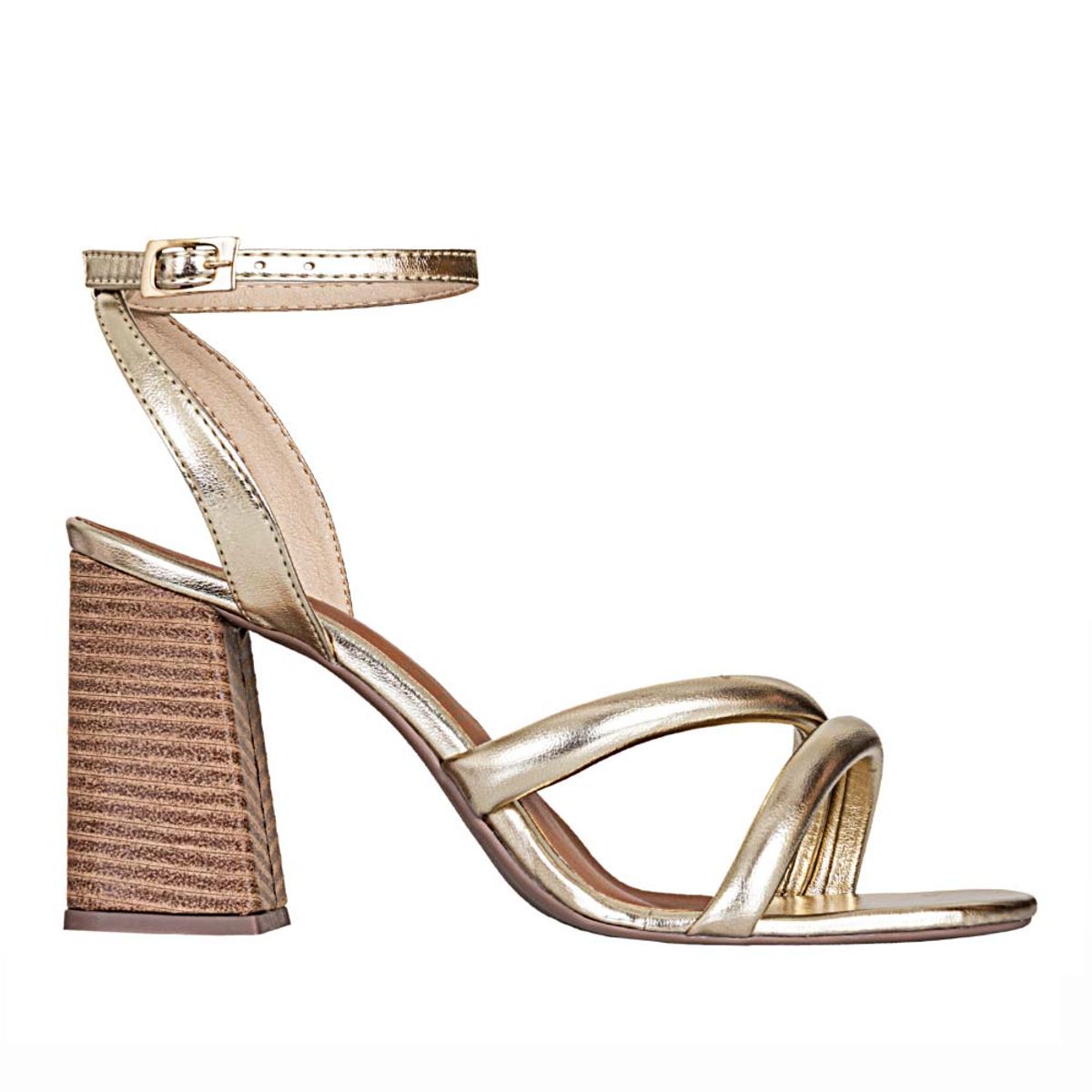 FRATTINI - Sandalia tacon Casual de Mujer frattini Sara-10 Champaña