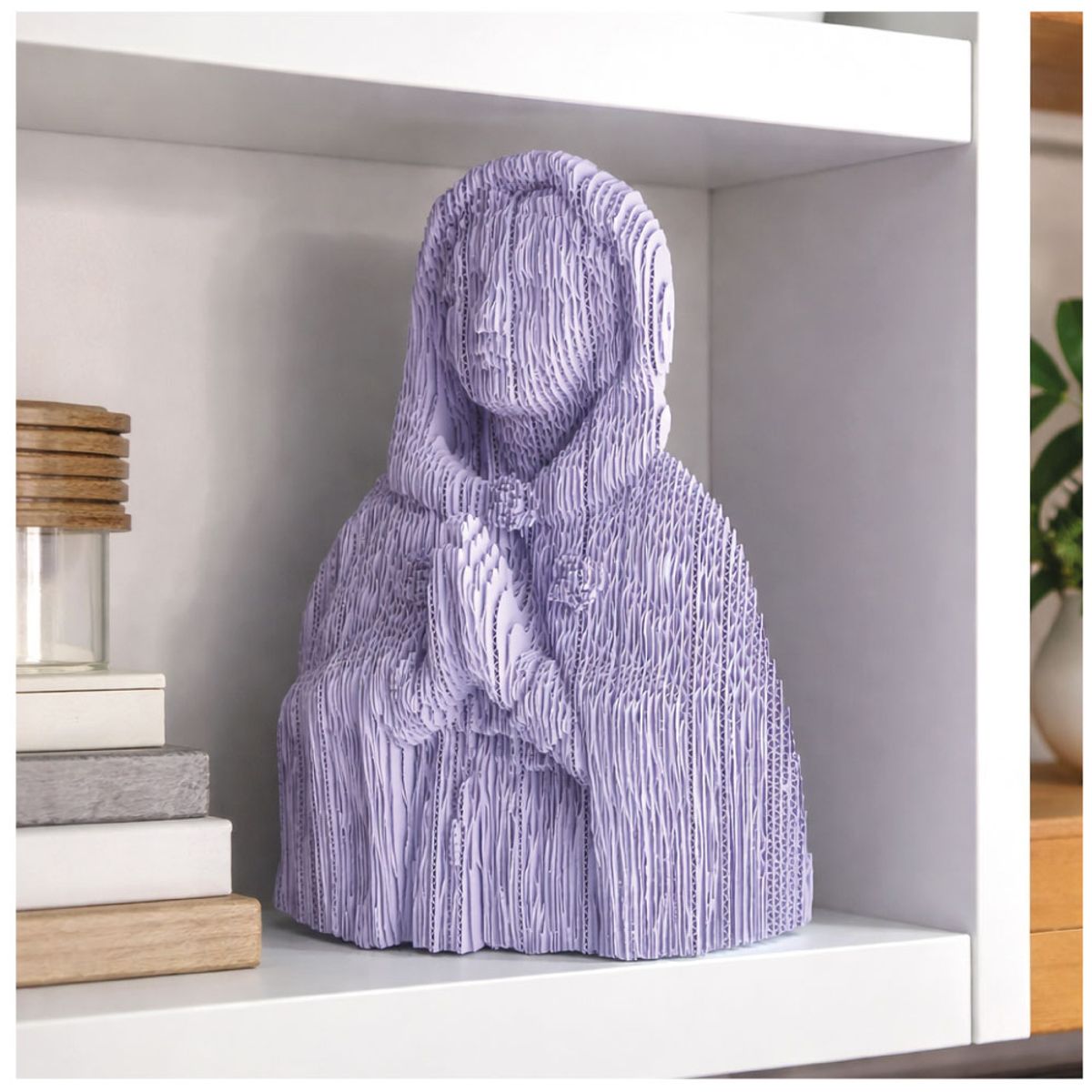 GENERICO - Virgen Decorativa Morada En Cartón