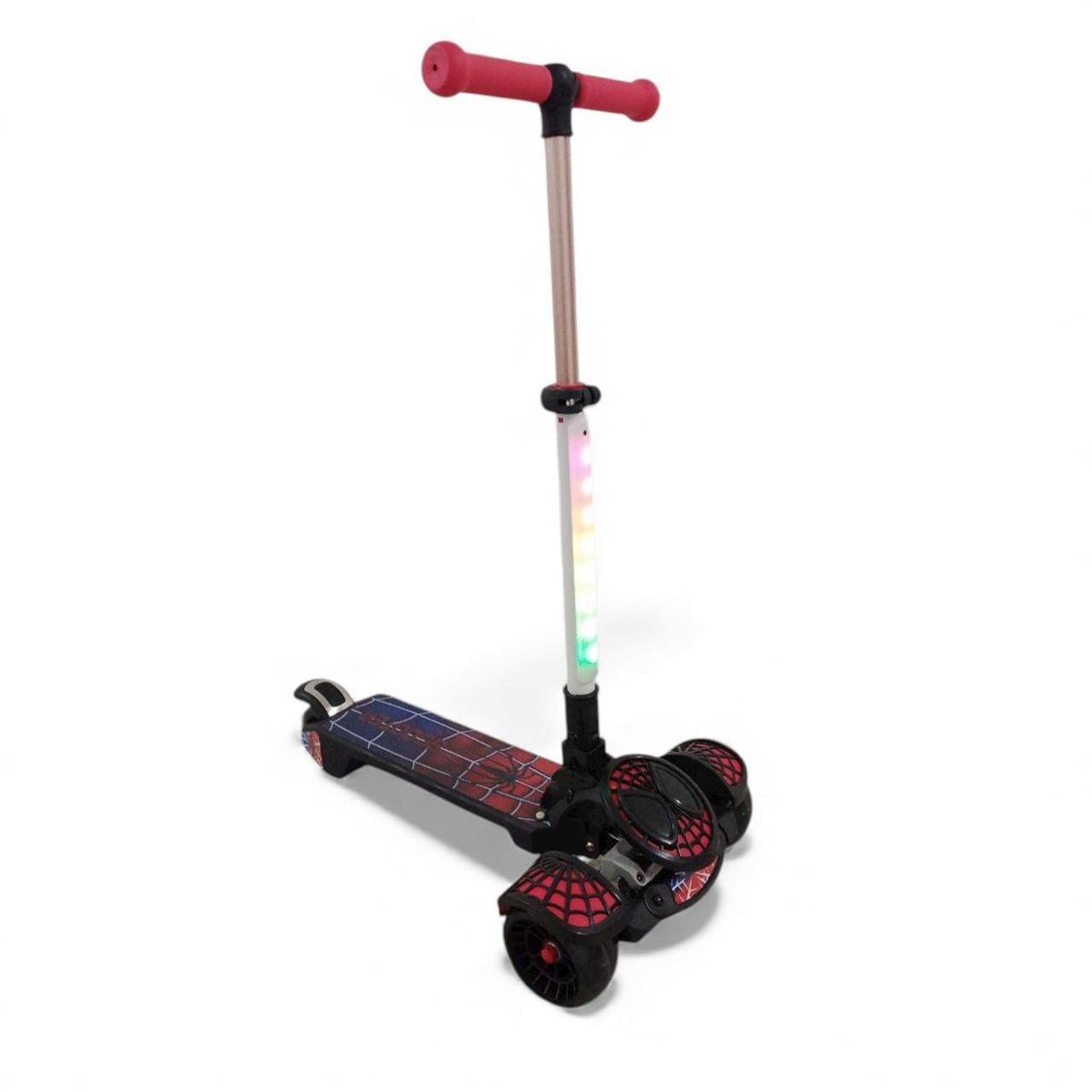 BRITOCHET - REF 119 Patineta Scooter Niños Manopatin Luz Musica Spiderman 3 a 12 Años