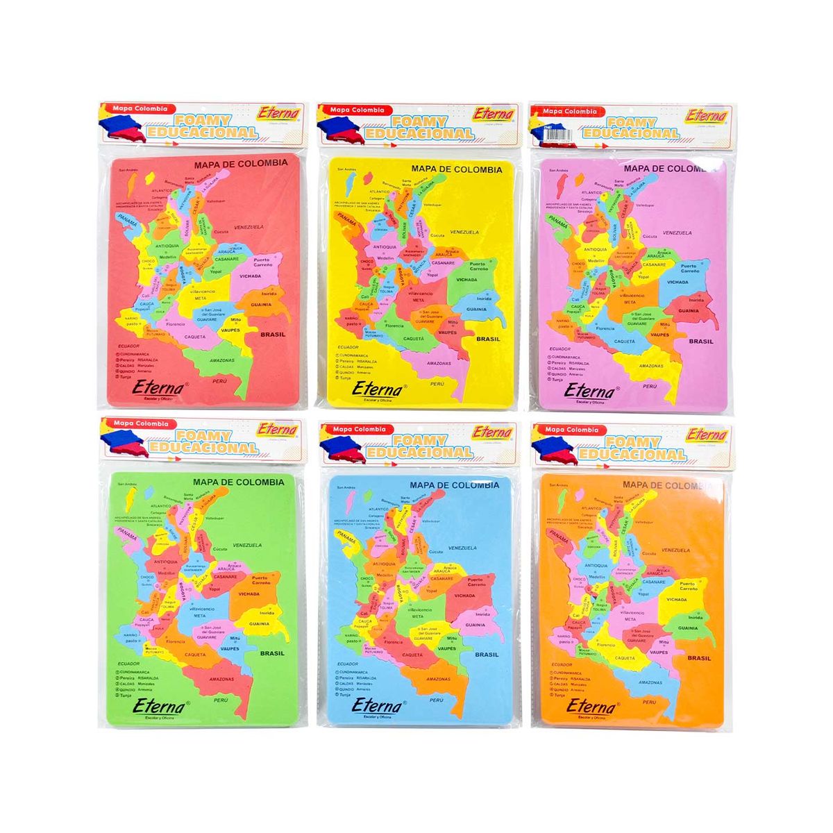 ETERNA - Foamy Educativo Mapa de Colombia  Eterna